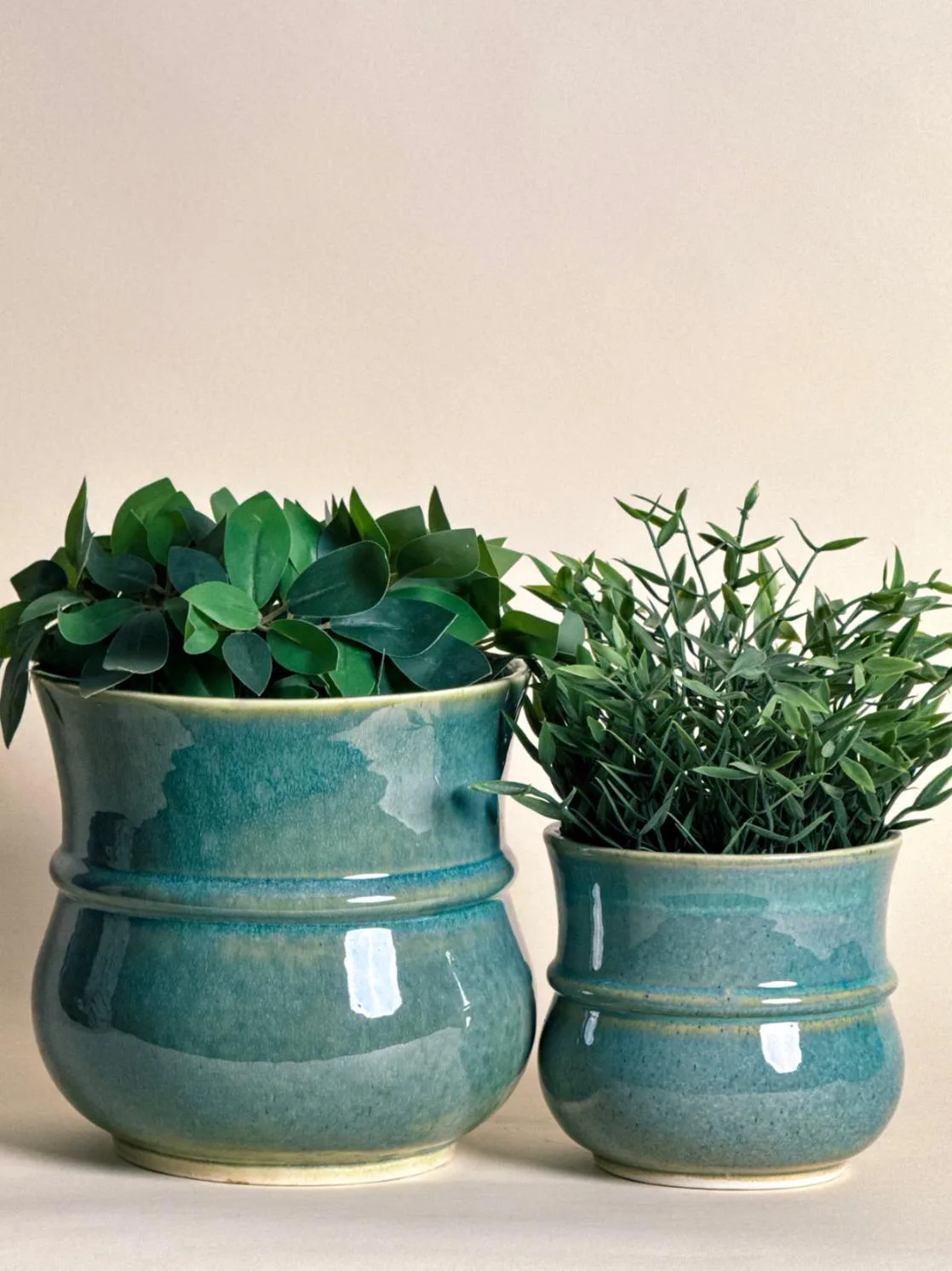 Classic Ceramic Planter Set of 2 (2" Dia)