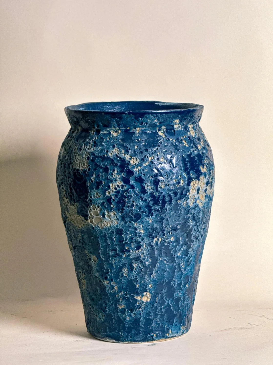 Classic Ceramic Planter — 8" Dia × 14" Height
