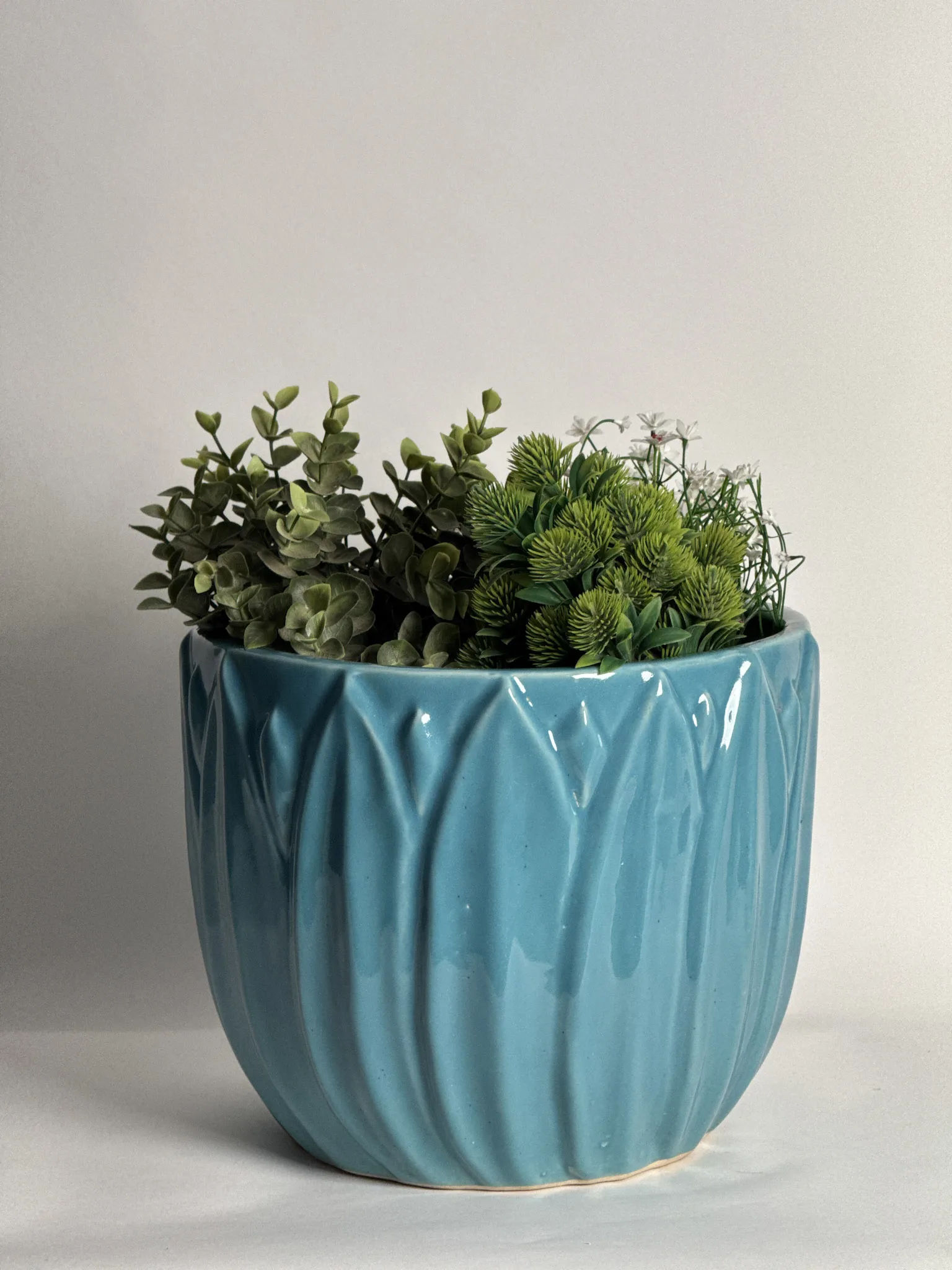 Classic Ceramic Planter — 10" Dia × 9" Height — Primary View