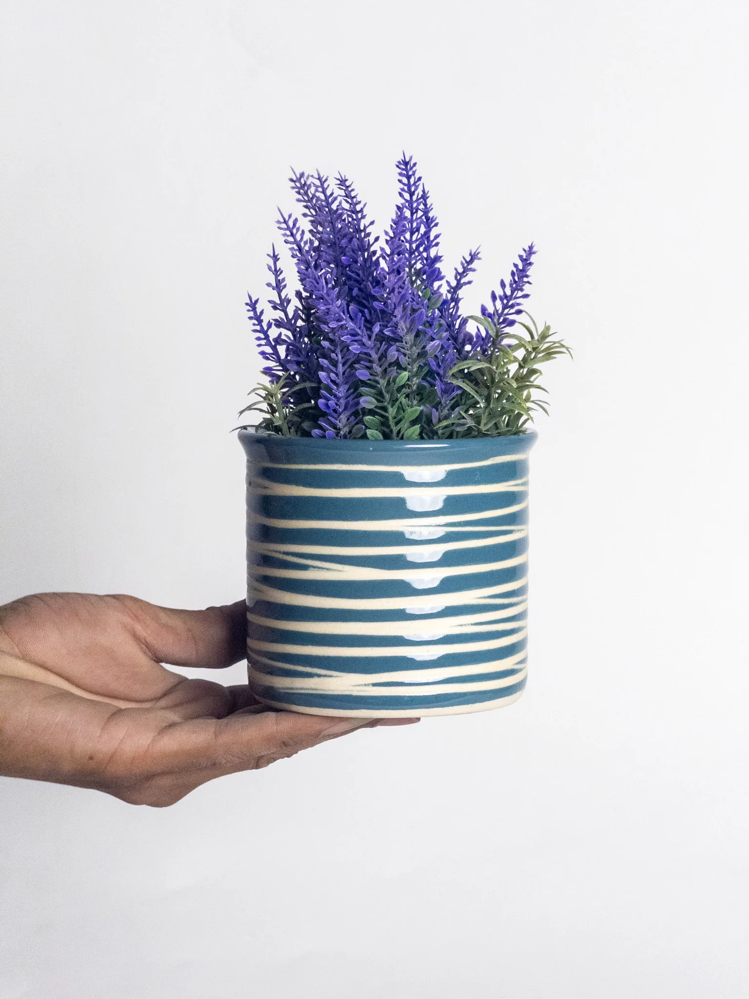 Classic Ceramic Planter — 10" Dia × 9.5" Height — Primary View