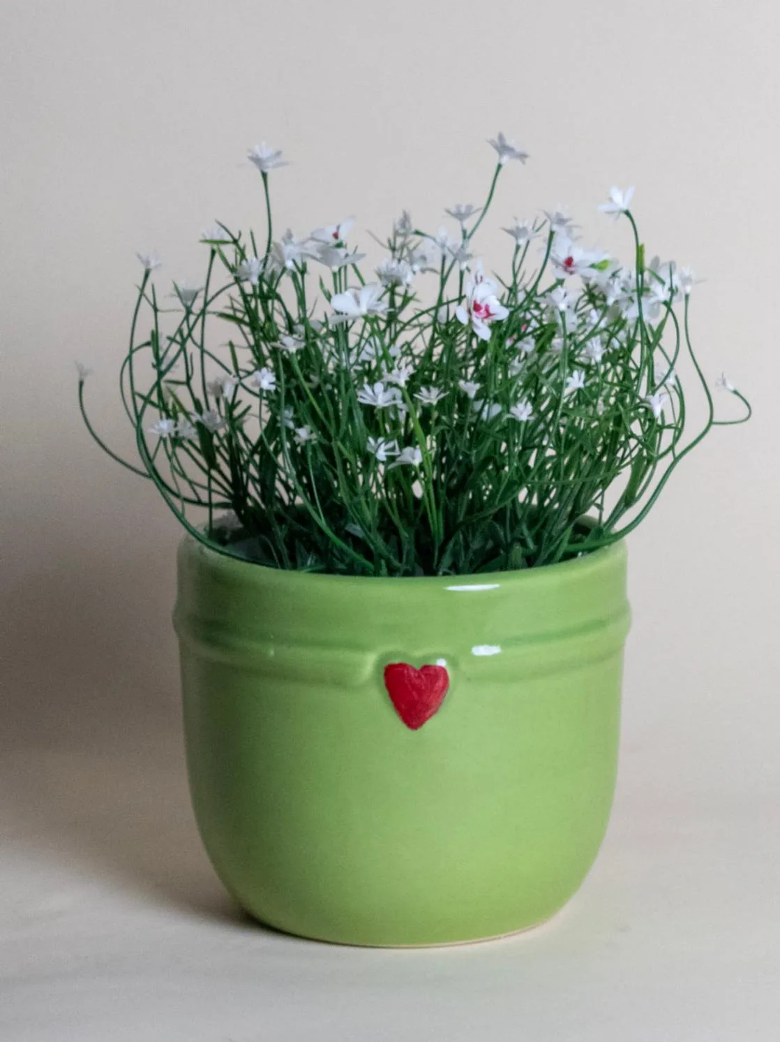 Classic Ceramic Planter — 9" Dia × 7.5" Height — Primary View