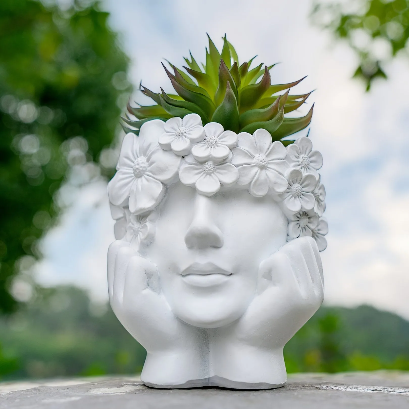Classic Ceramic Planter — 10" Dia × 7" Height — Primary View