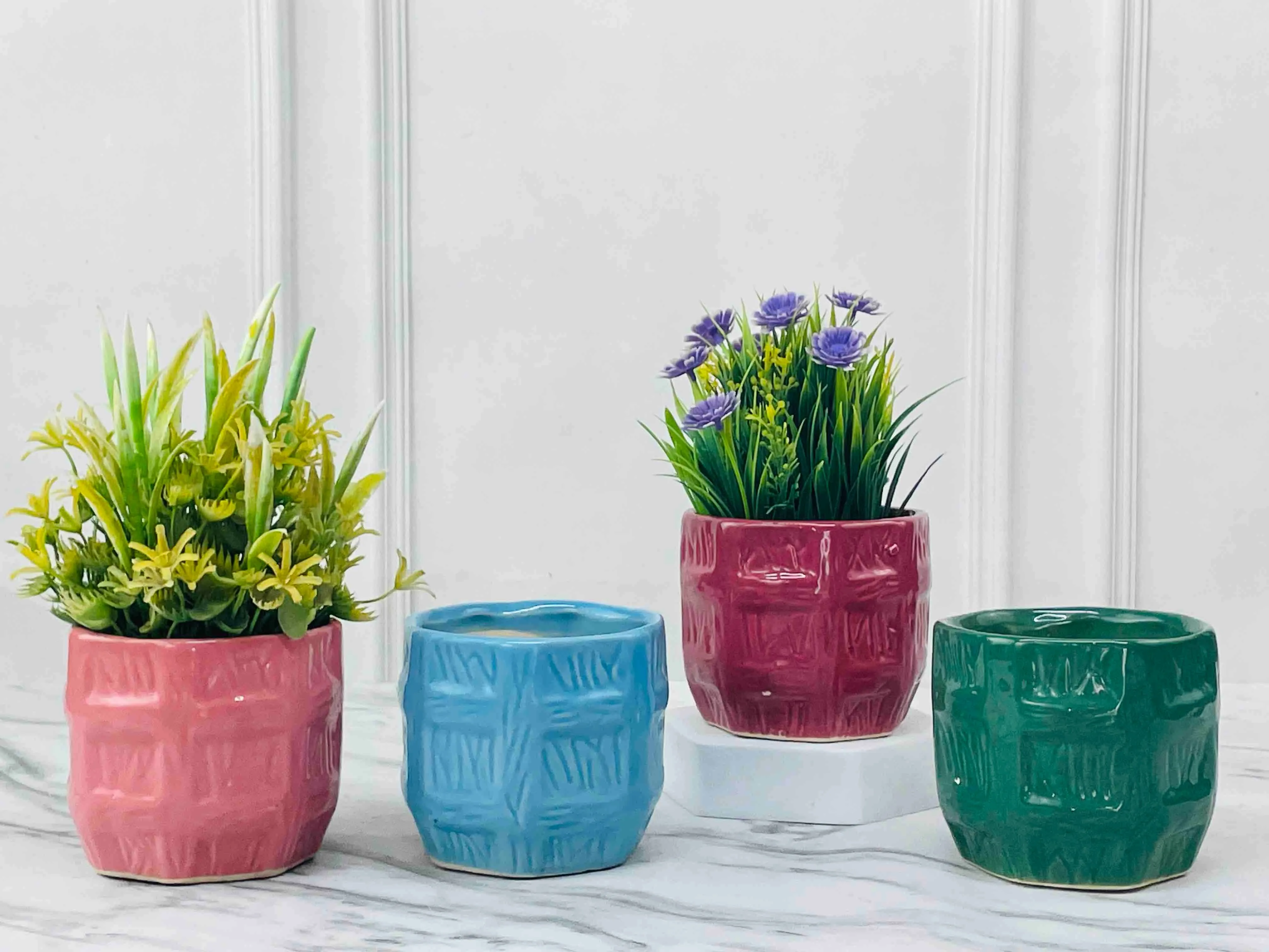 Classic Ceramic Planter — 5" Dia × 4.5" Height — Primary View