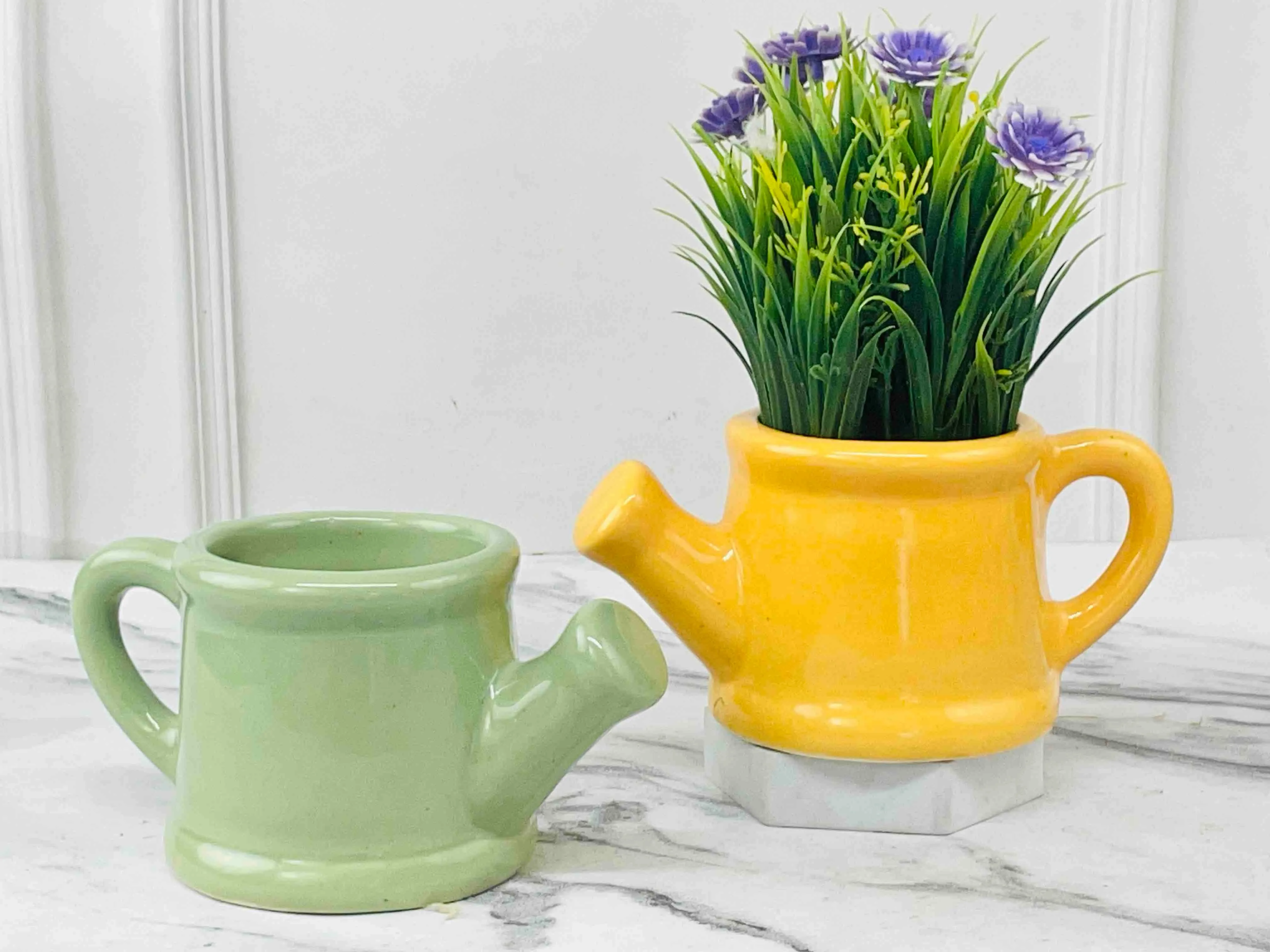 Classic Ceramic Planter — 6" Dia × 3" Height — Primary View