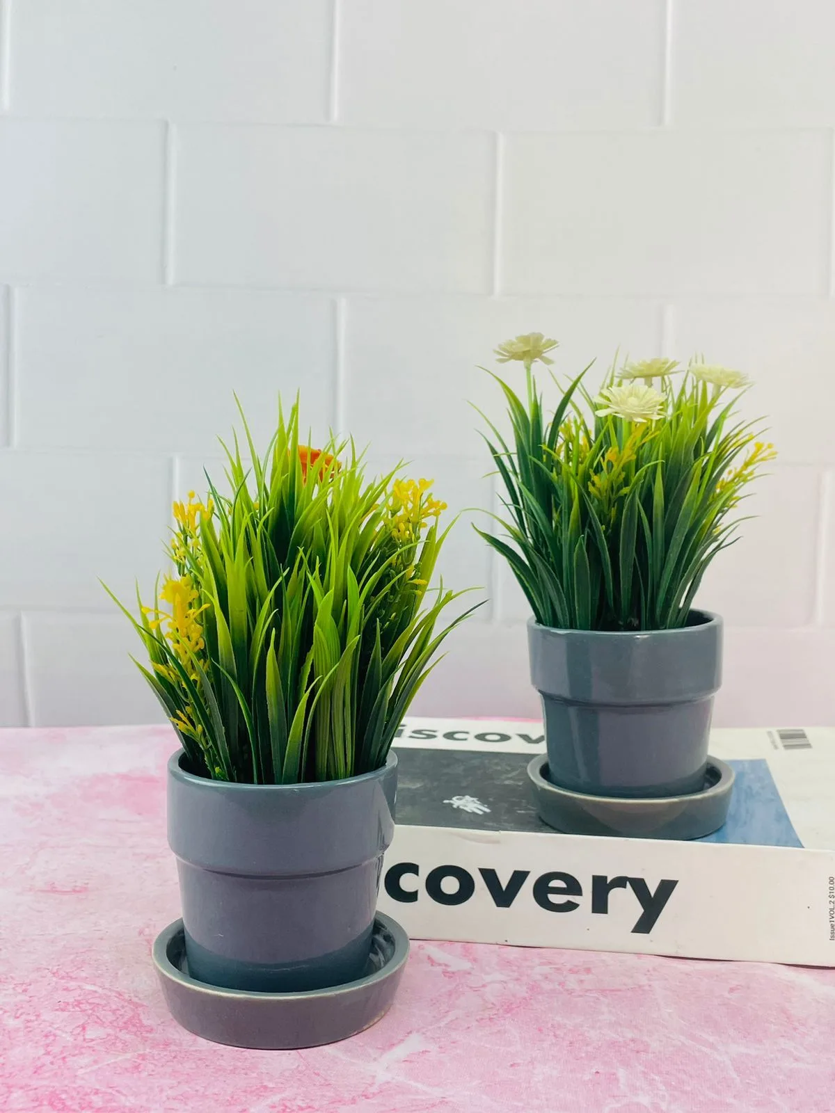 Classic Ceramic Planter — 6" Dia × 3" Height — Primary View