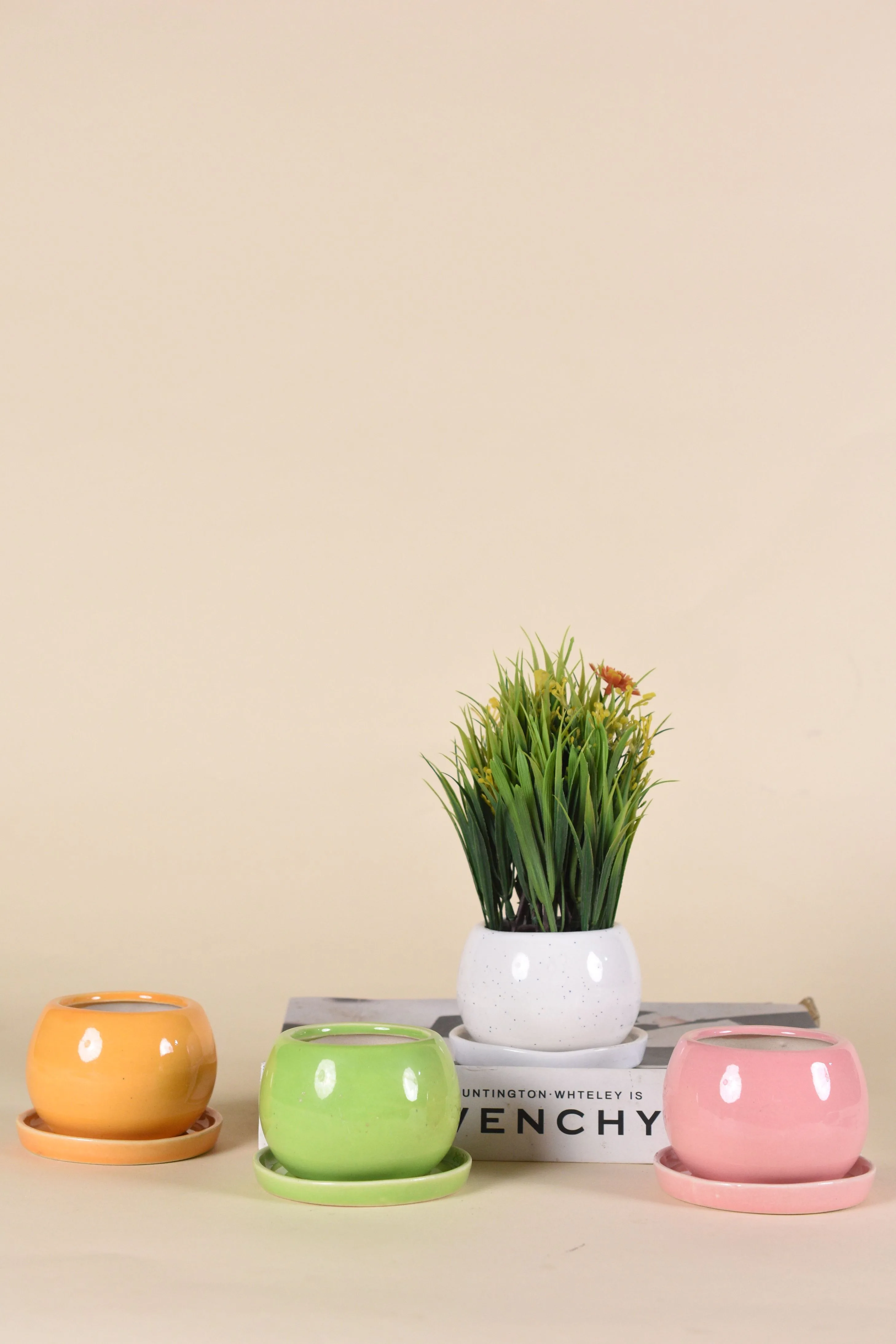 Classic Ceramic Planter — 5" Dia × 4.5" Height — Primary View