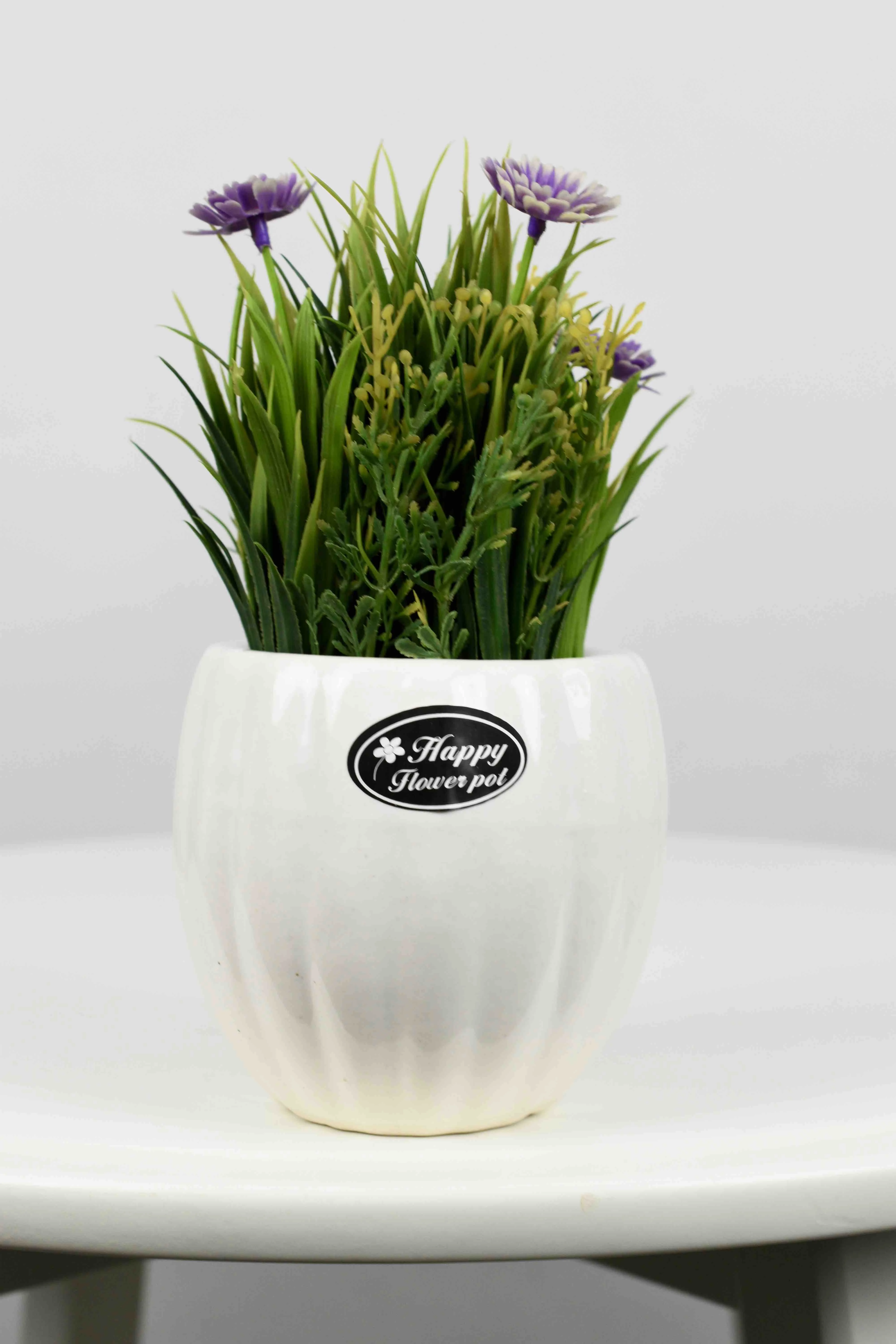 Classic Ceramic Planter — 6" Dia × 5.5" Height — Primary View