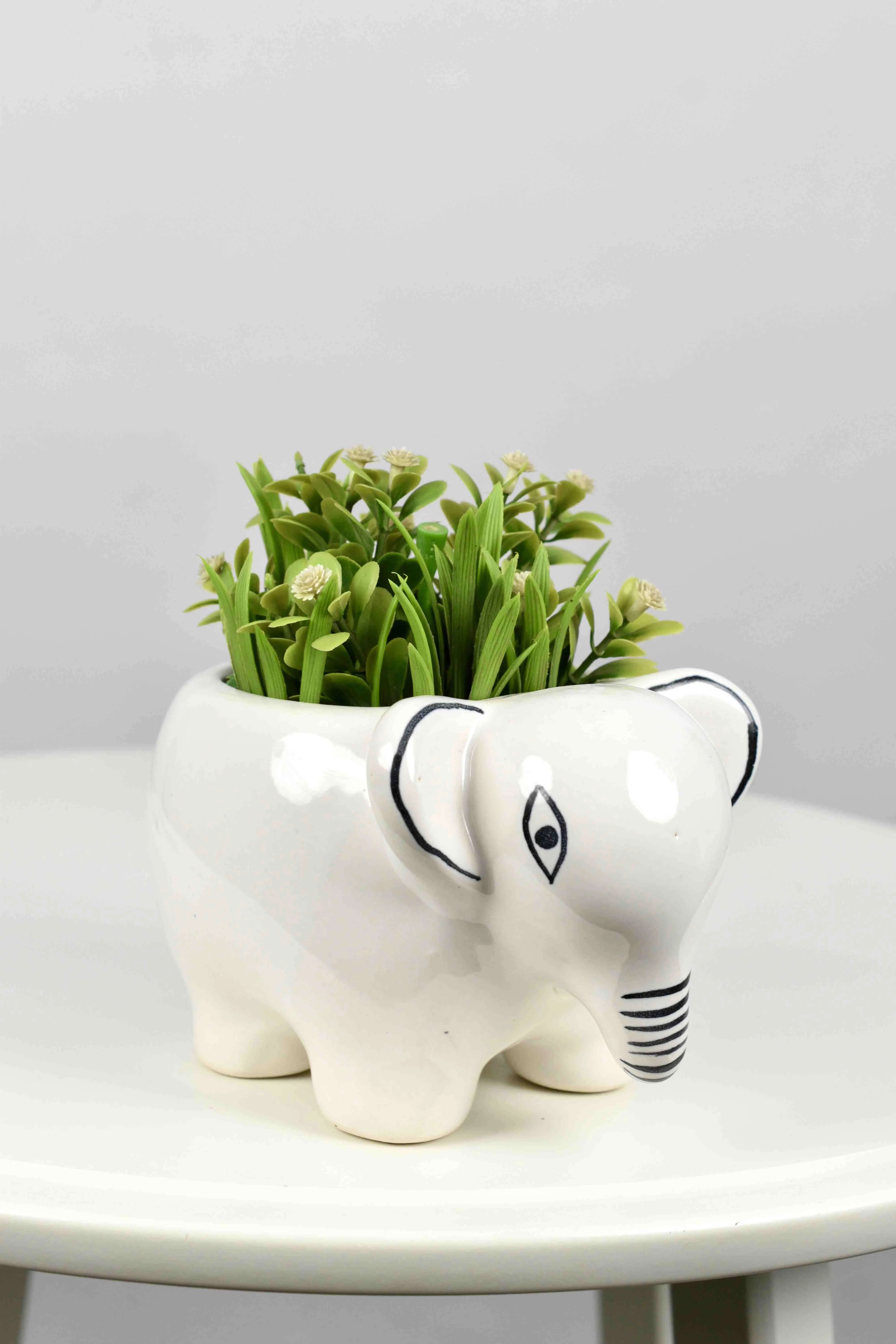 Classic Ceramic Planter — 4.5" Dia × 4" Height — Primary View