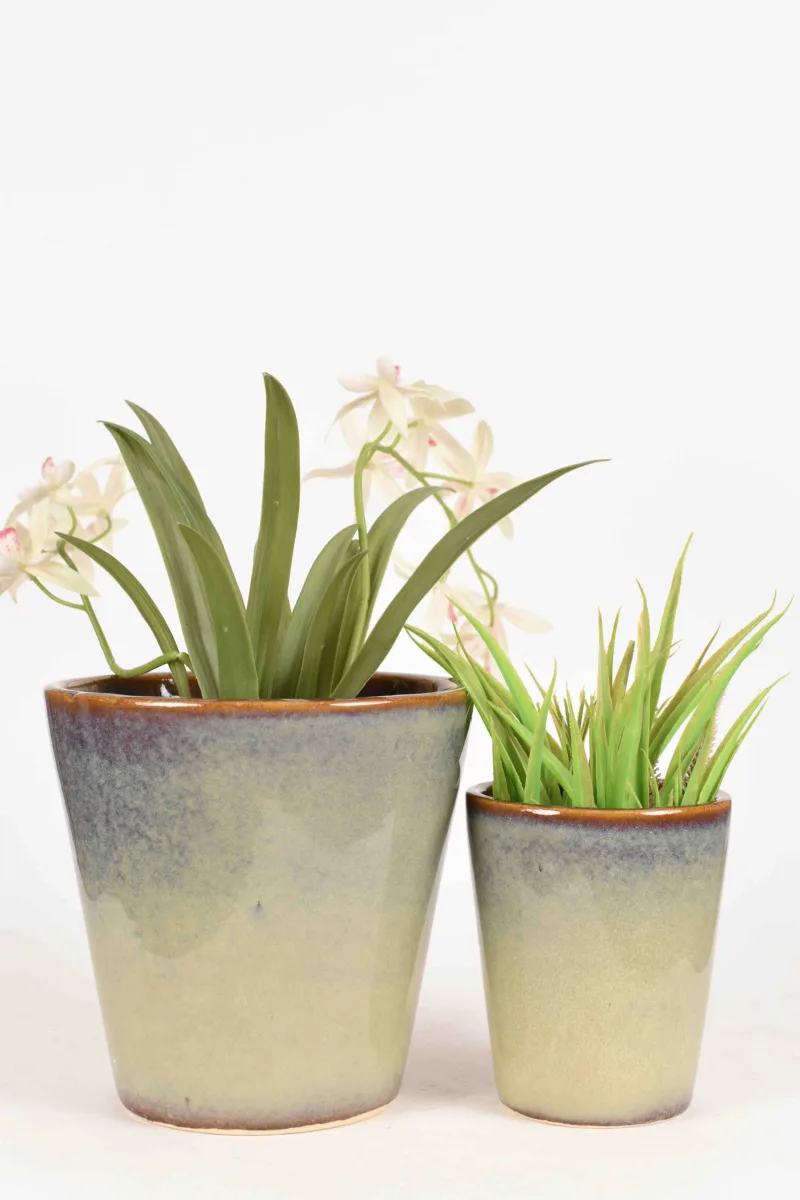 Classic Ceramic Planter — 8" Dia × 10" Height — Primary View