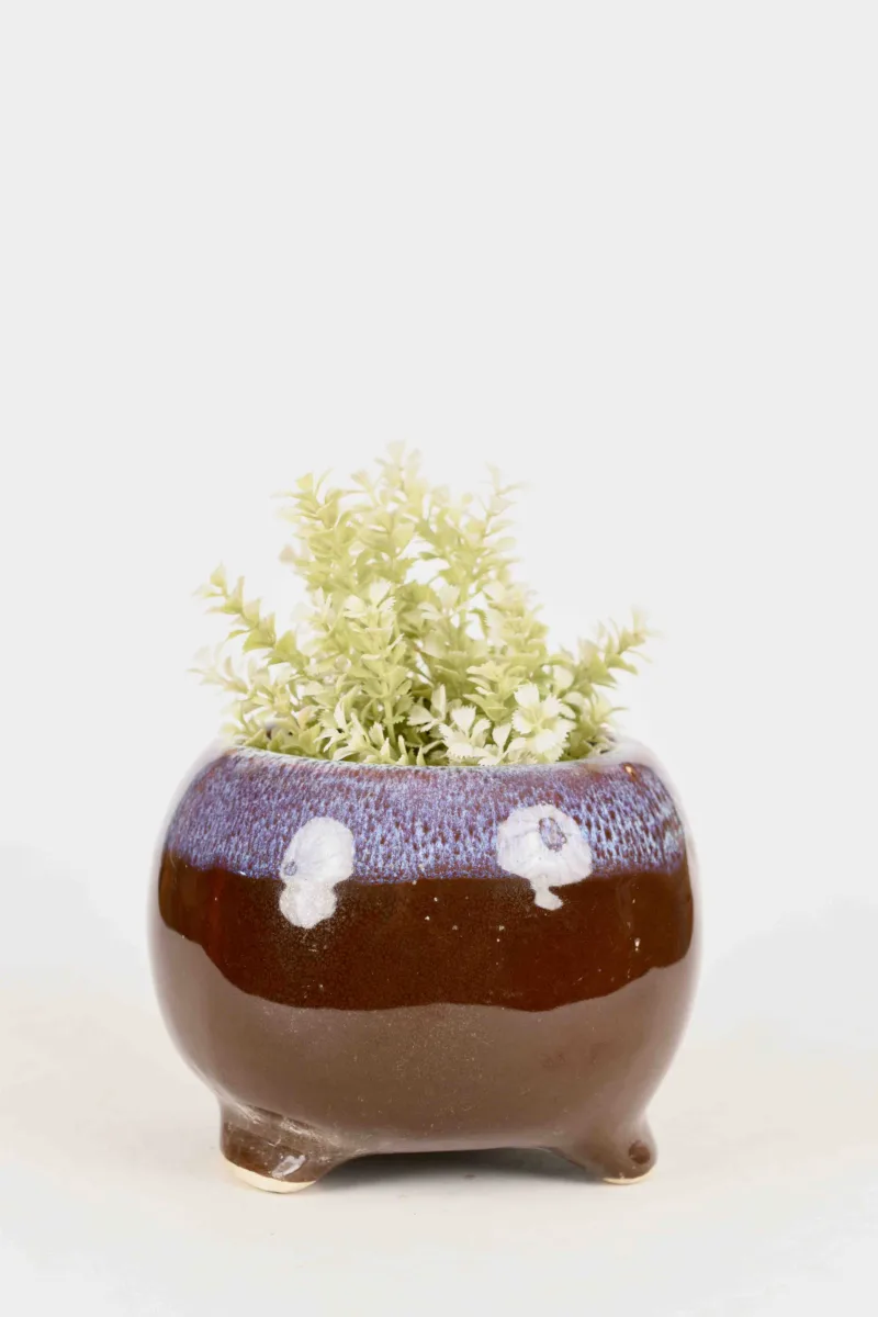 Classic Ceramic Planter — 3" Dia × 3.5" Height — Primary View