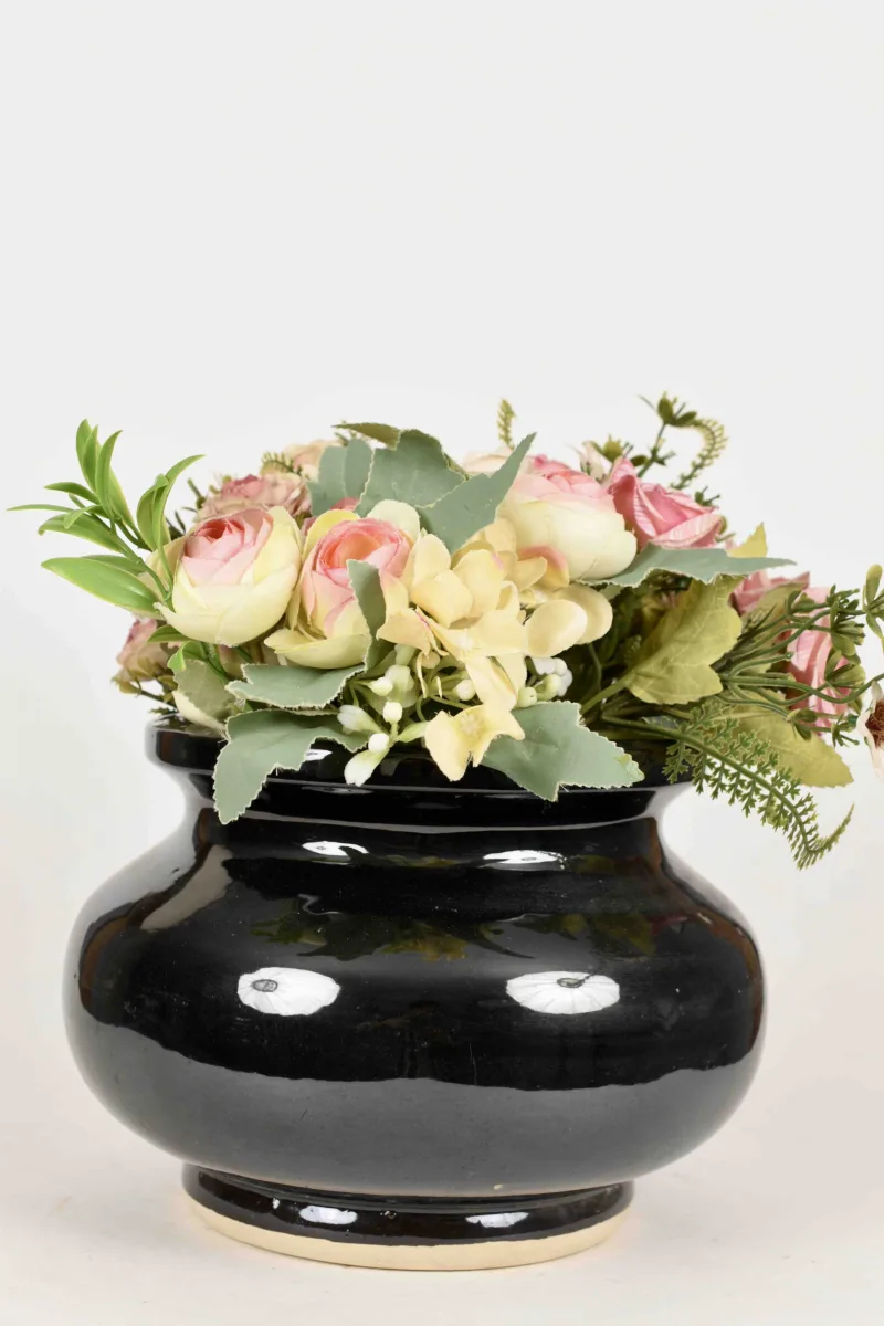 Classic Ceramic Planter — 4" Dia × 4" Height — Primary View