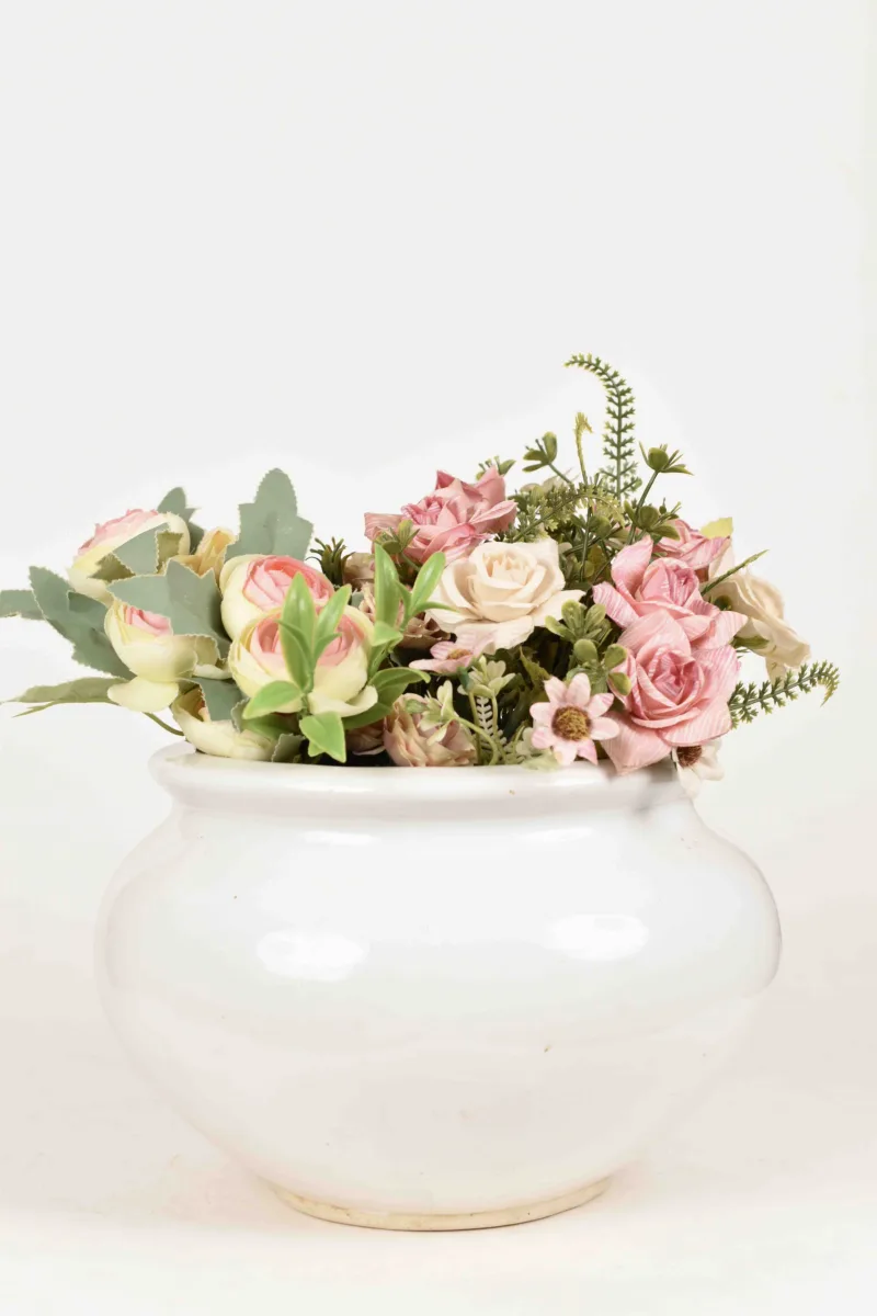 Classic Ceramic Planter — 6" Dia × 5" Height — Primary View