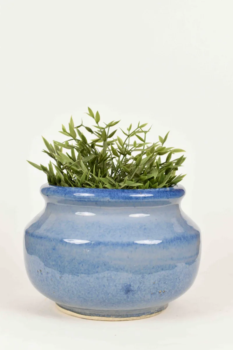 Classic Ceramic Planter — 9" Dia × 7" Height — Primary View