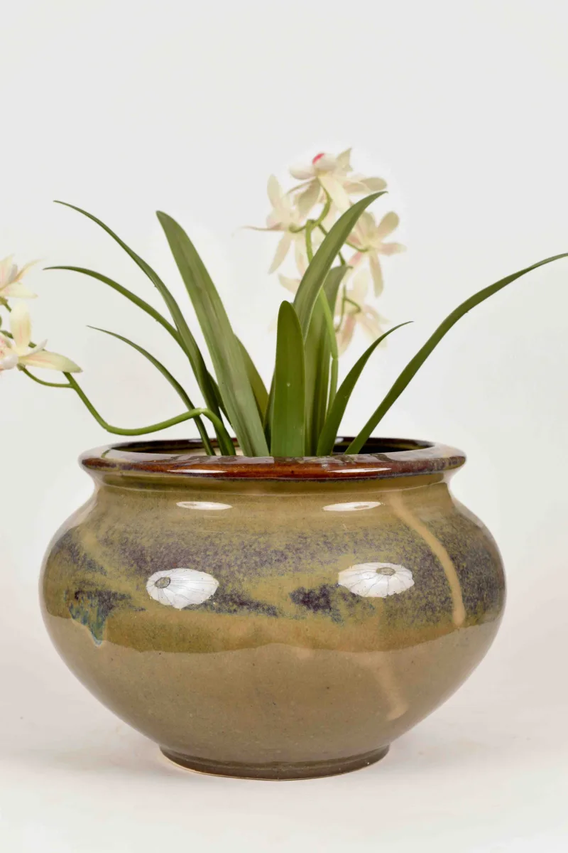 Classic Ceramic Planter — 13.5" Dia × 15" Height — Primary View