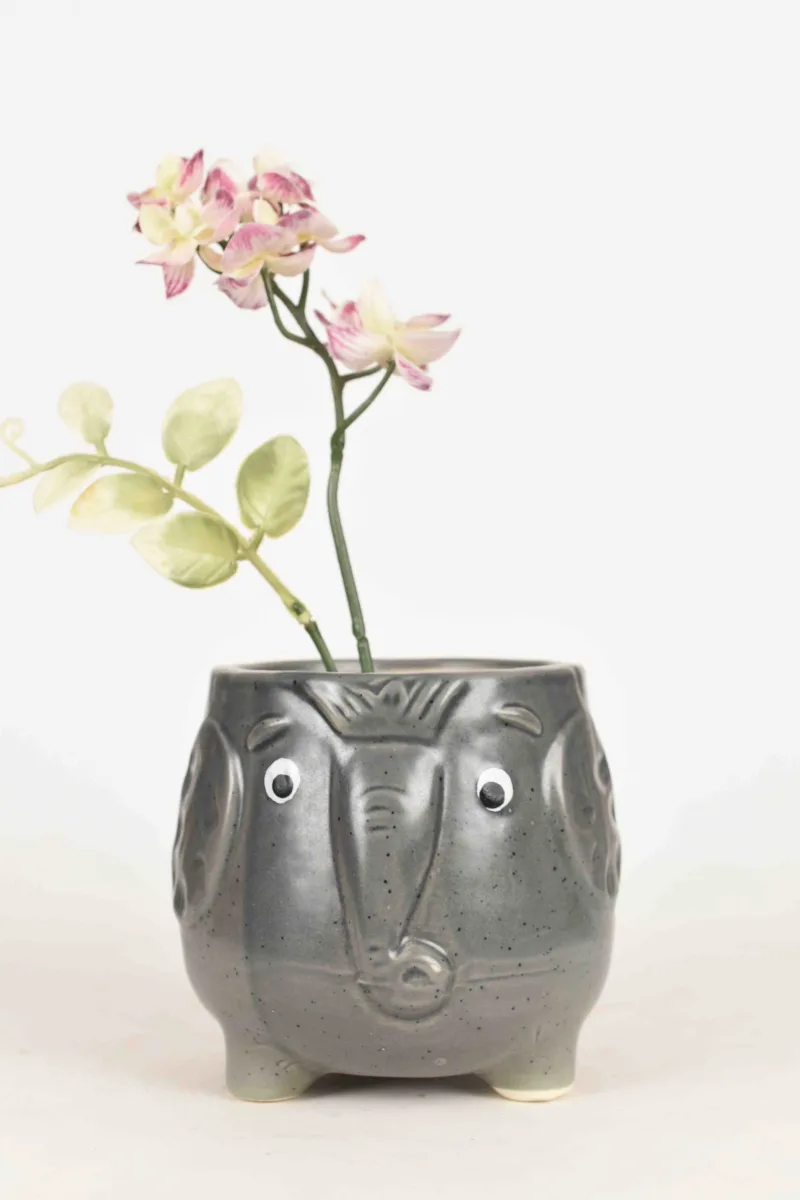 Classic Ceramic Planter — 4" Dia × 5" Height — Primary View