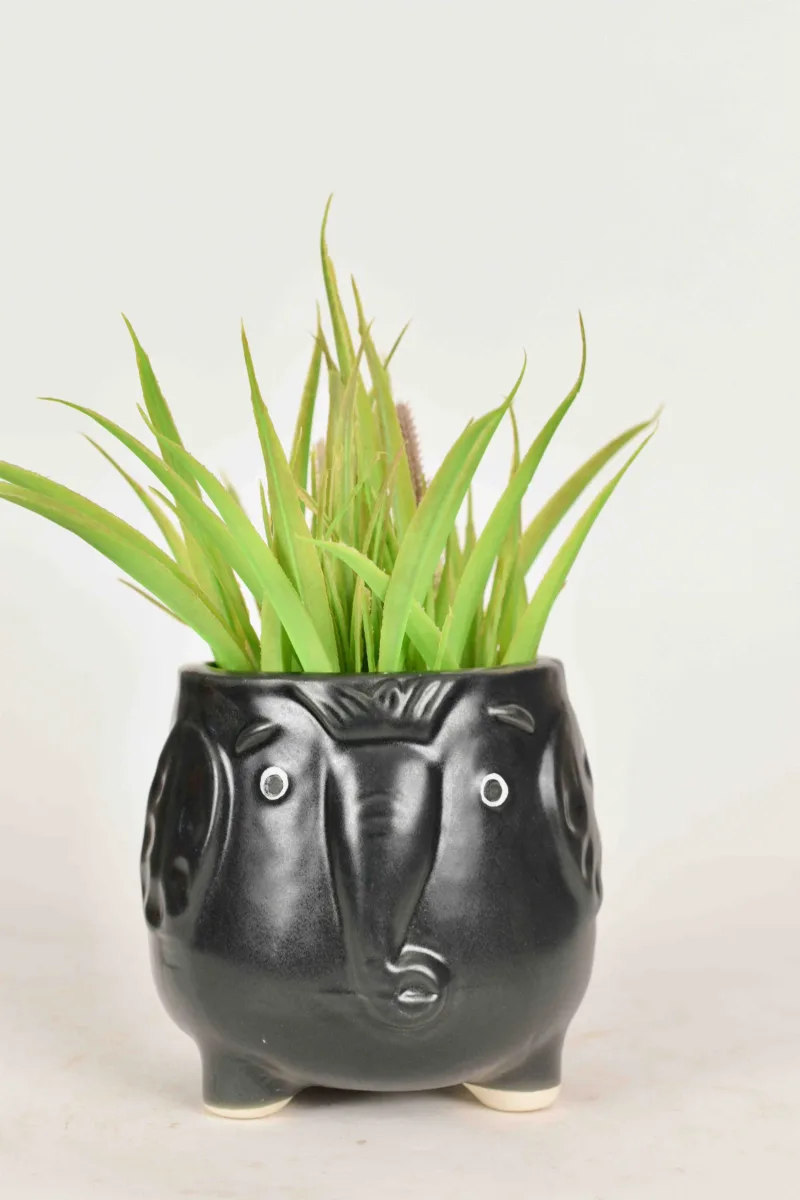 Classic Ceramic Planter — 7" Dia × 3.5" Height — Primary View