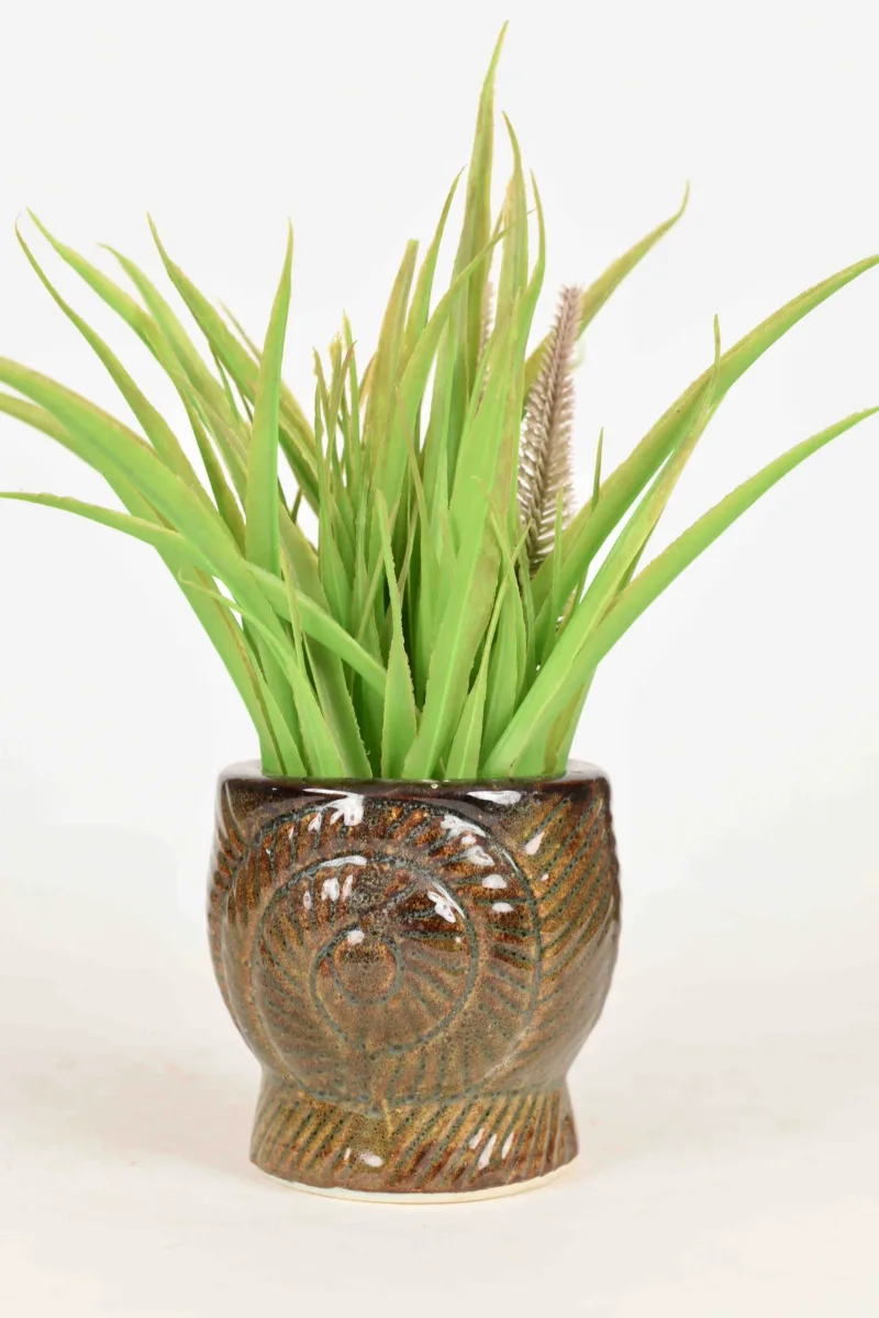 Classic Ceramic Planter — 3.5" Dia × 3" Height — Primary View
