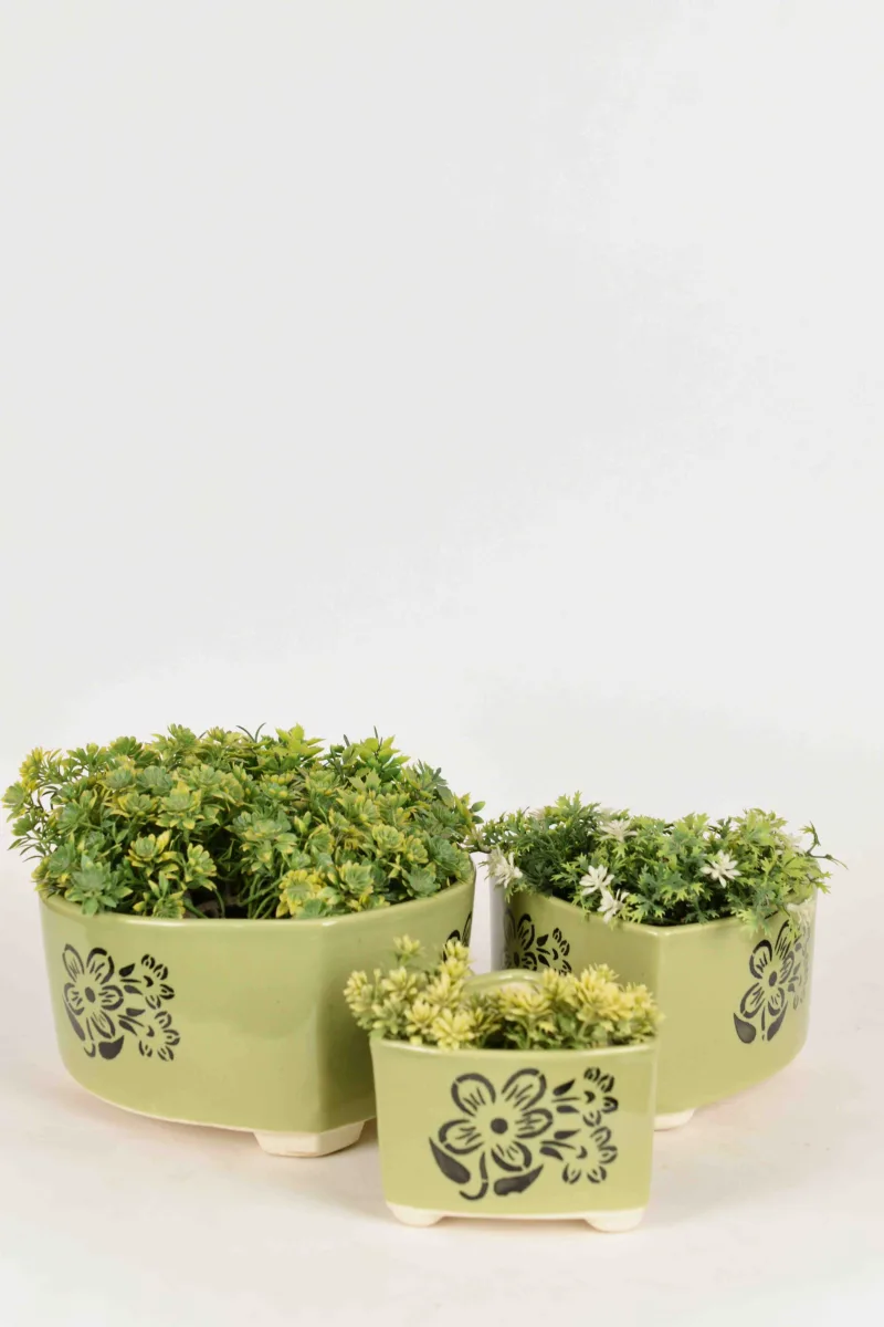 Classic Ceramic Planter — 4" Dia × 4" Height — Primary View