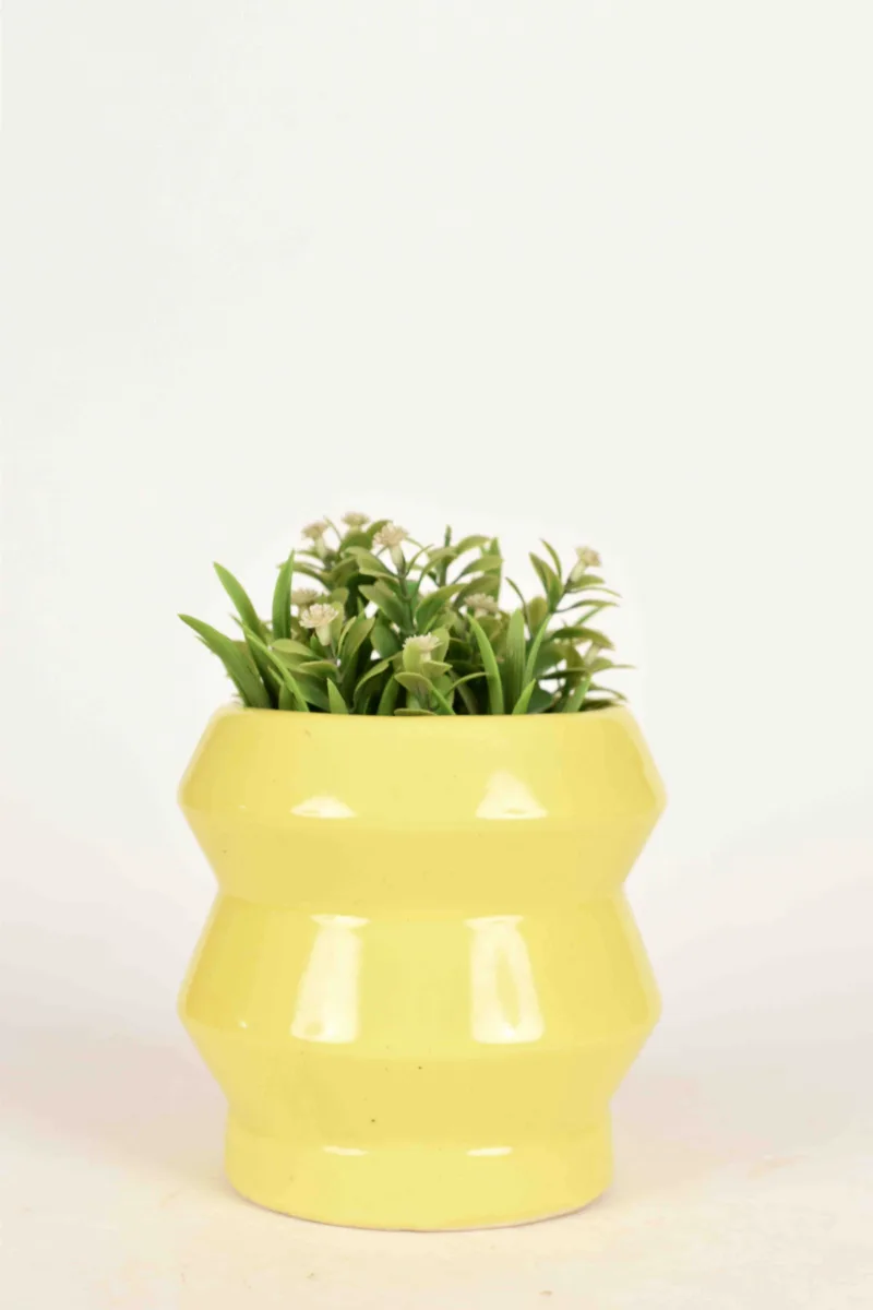 Classic Ceramic Planter — 4" Dia × 4" Height — Primary View