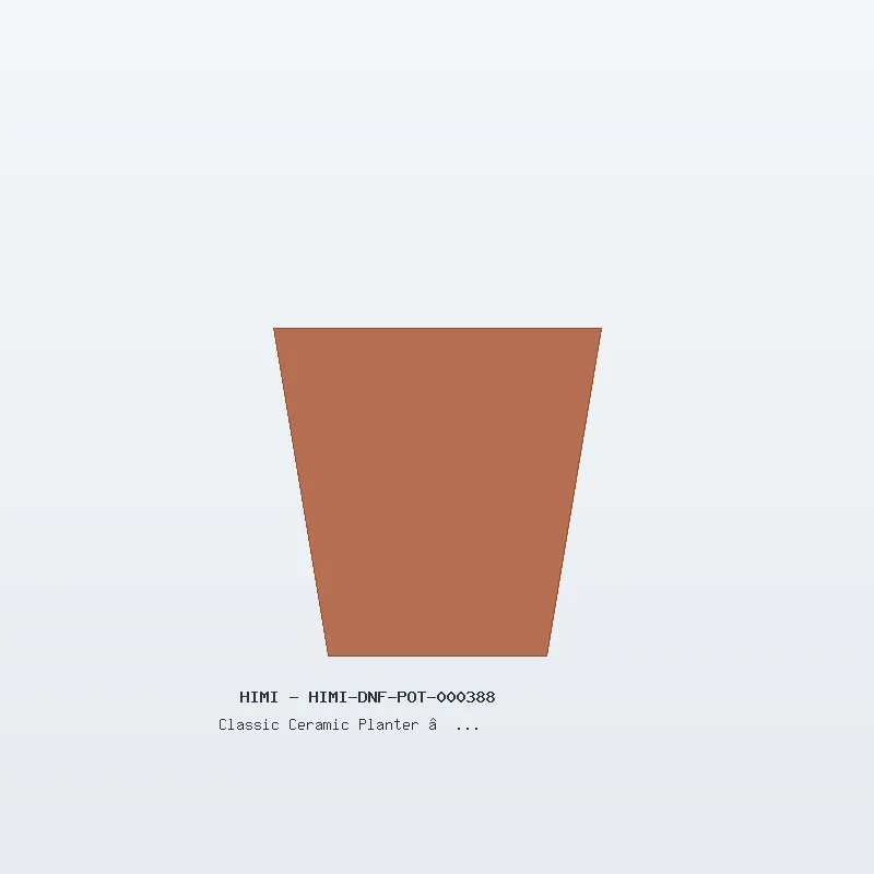 Classic Ceramic Planter — 5" Dia × 4" Height — Primary View