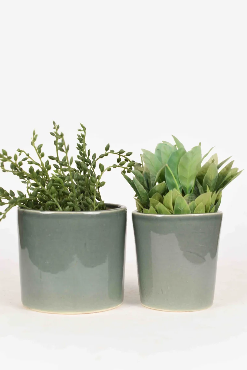 Classic Ceramic Planter — 6" Dia × 5" Height — Primary View