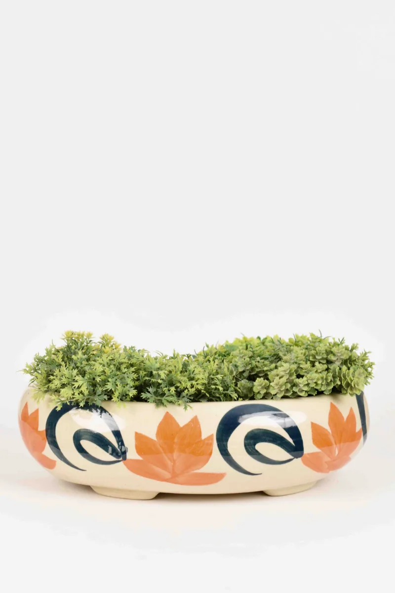 Classic Ceramic Planter — 10" Dia × 7" Height — Primary View