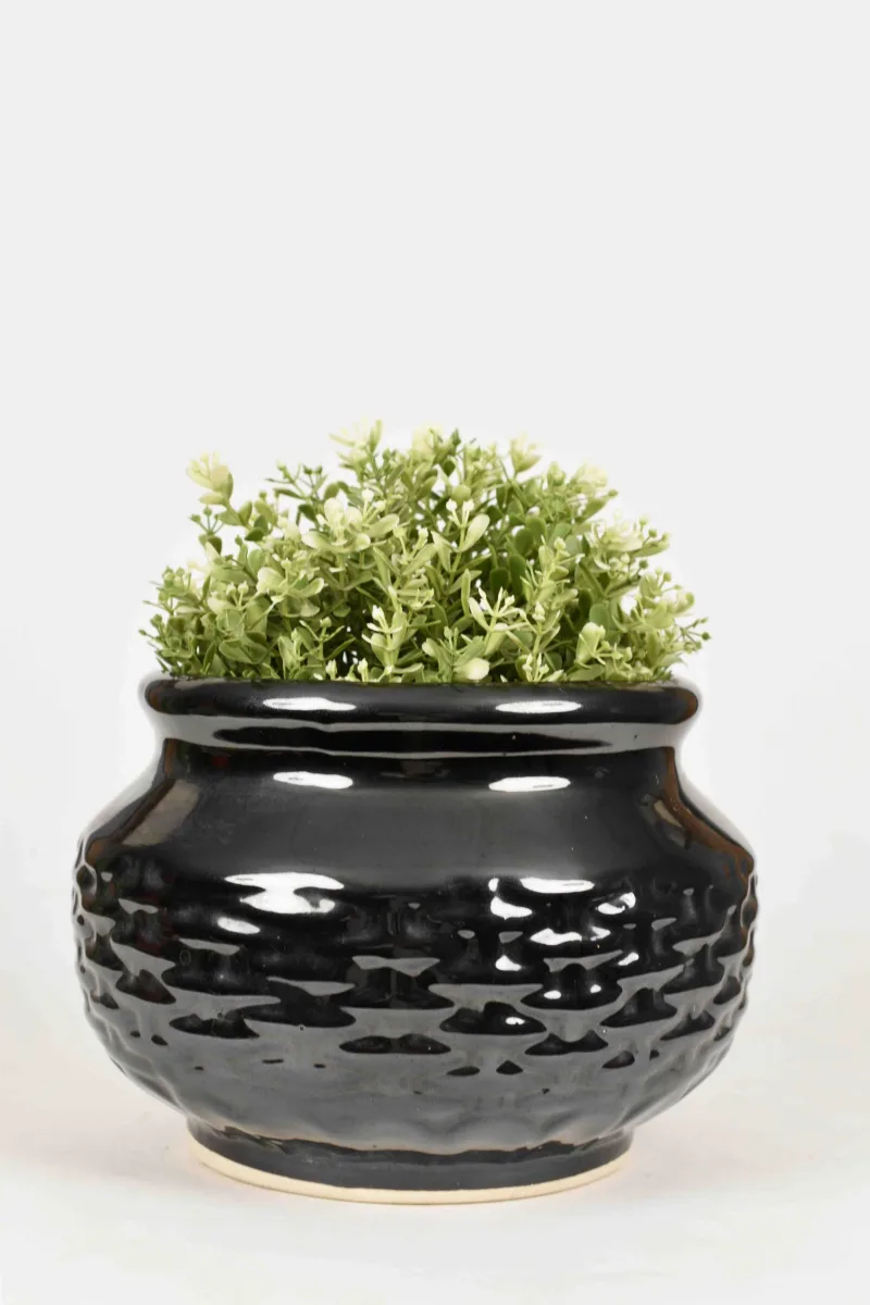 Classic Ceramic Planter — 10" Dia × 7" Height — Primary View