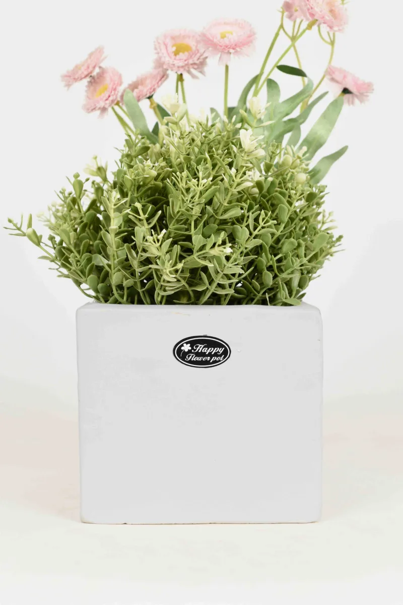 Classic Ceramic Planter — 7" Dia × 4" Height — Primary View