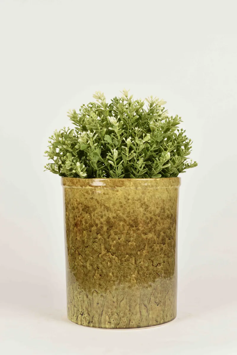 Classic Ceramic Planter — 9" Dia × 9.5" Height — Primary View