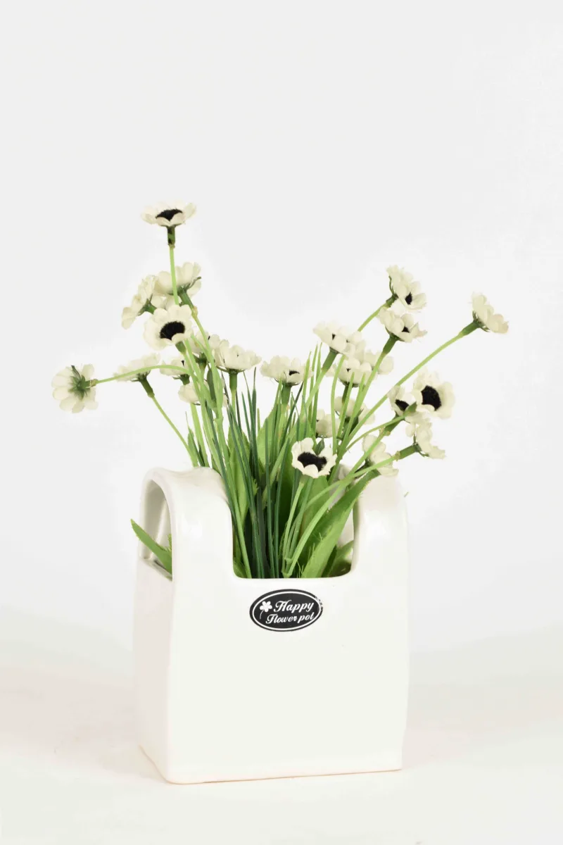 Classic Ceramic Planter — 10" Dia × 14" Height — Primary View