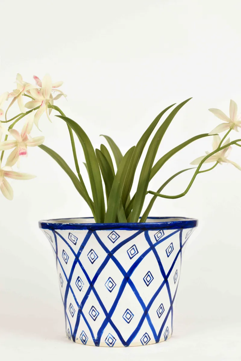 Classic Ceramic Planter — 9" Dia × 6" Height — Primary View