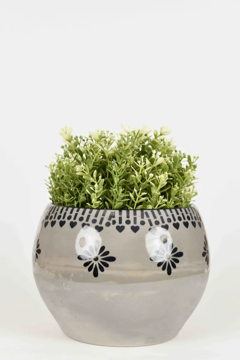 Classic Ceramic Planter — 7" Dia × 6.5" Height — Primary View