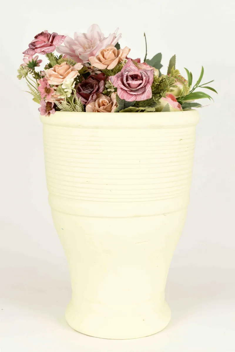 Classic Ceramic Planter — 9" Dia × 6.5" Height — Primary View