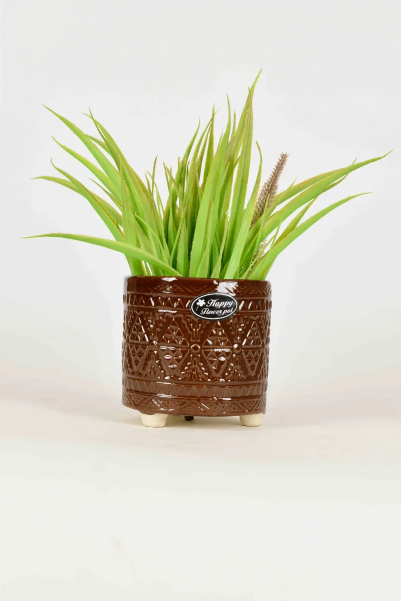 Classic Ceramic Planter — 4" Dia × 4" Height — Primary View