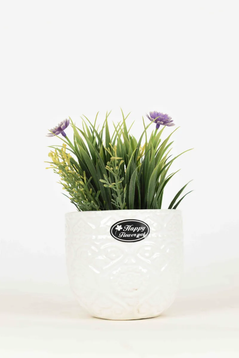 Classic Ceramic Planter — 12.5" Dia × 5" Height — Primary View