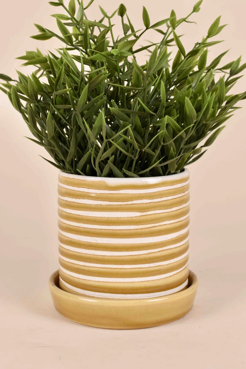 Classic Ceramic Planter — 4" Dia × 3.5" Height — Primary View