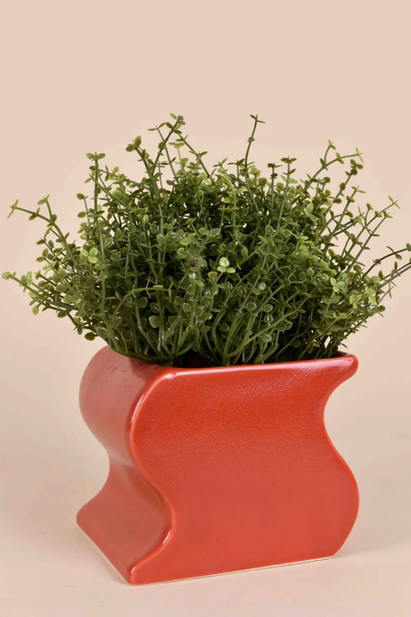 Classic Ceramic Planter — 4" Dia × 4.5" Height