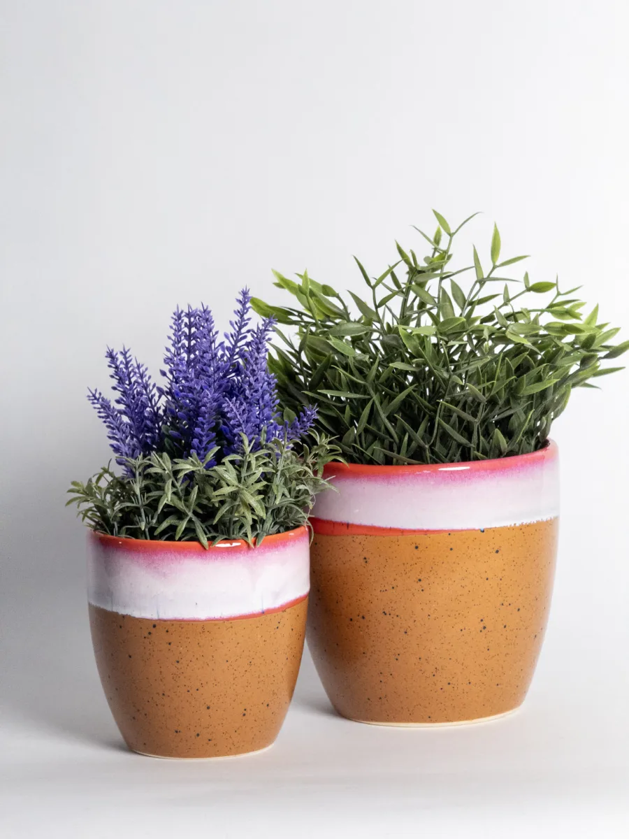 Classic Ceramic Planter — 5" Dia × 4" Height — Primary View