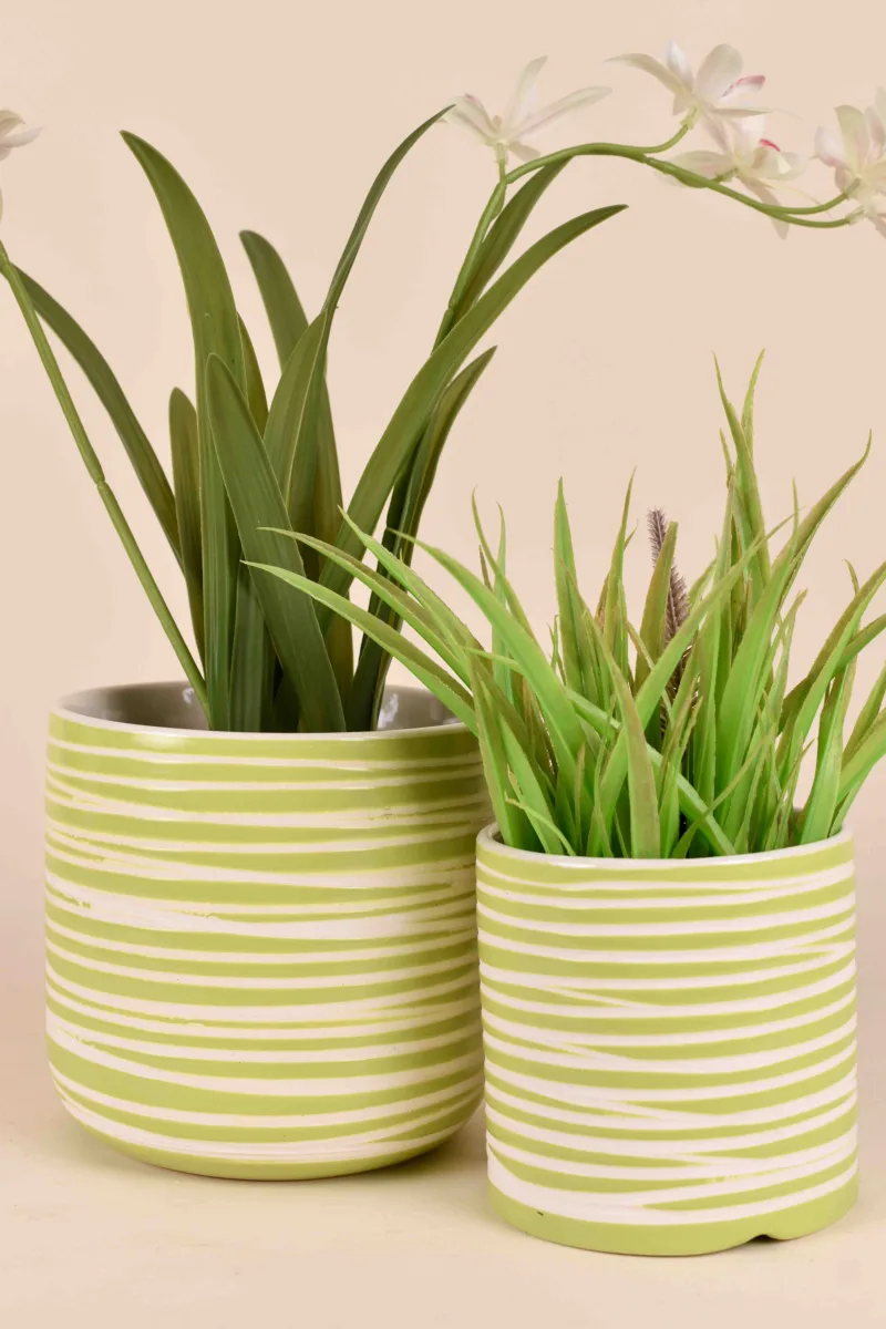 Classic Ceramic Planter — 6" Dia × 5.5" Height — Primary View