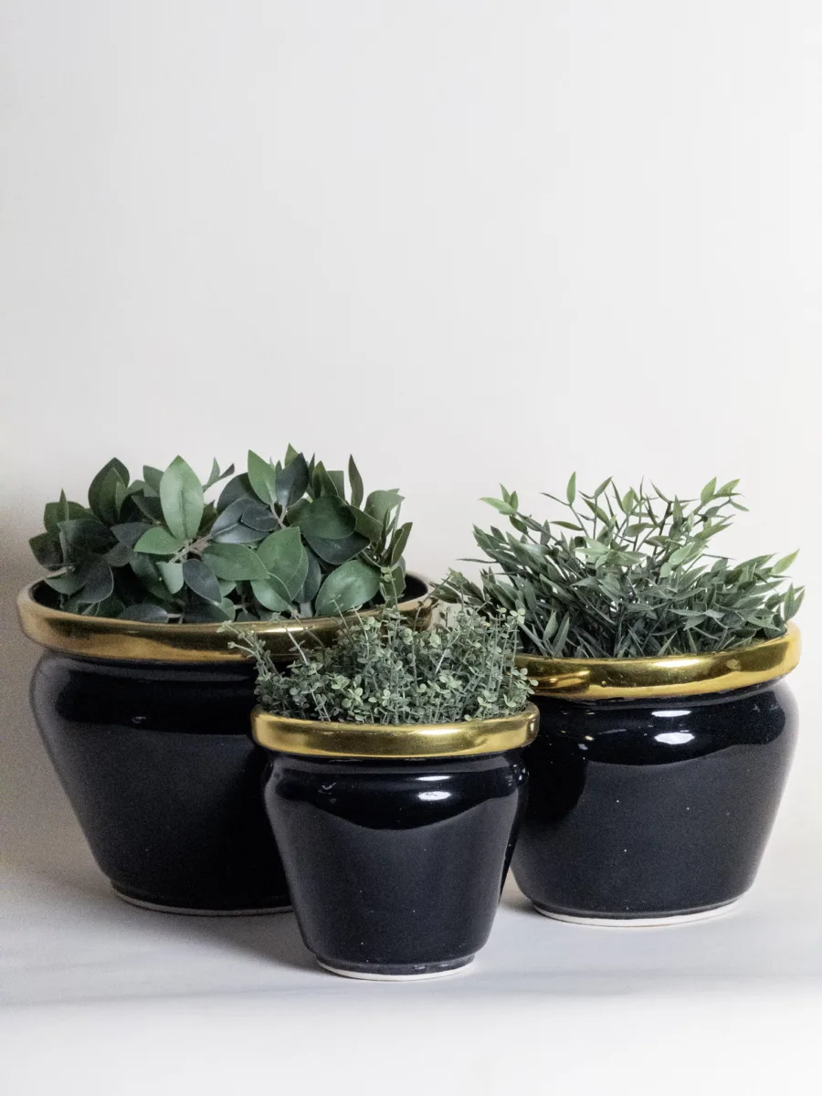 Classic Ceramic Planter — 5" Dia × 5.5" Height — Primary View