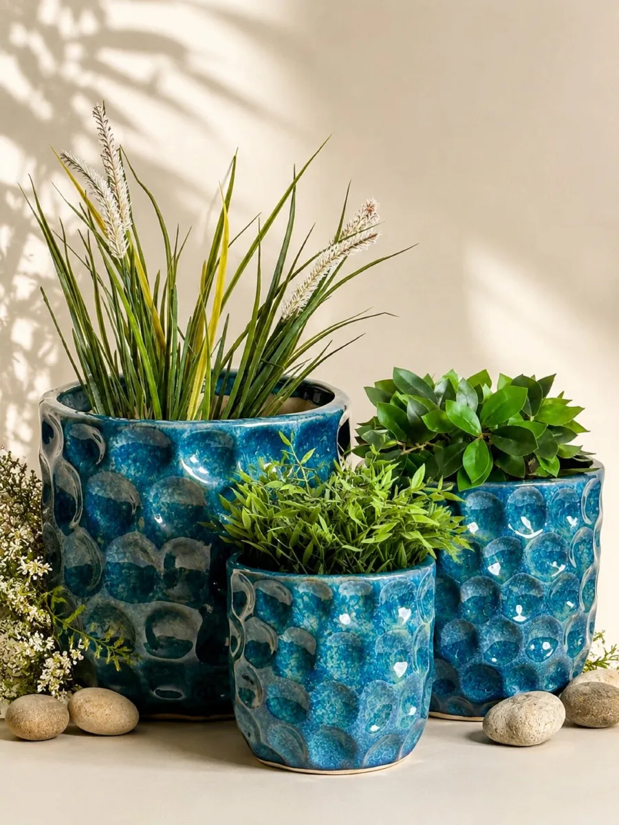 Classic Ceramic Planter — 17" Dia × 4.5" Height — Primary View