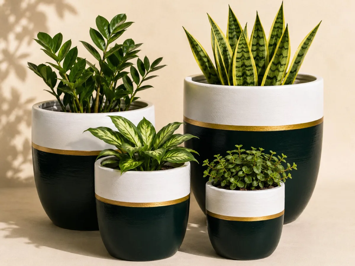 Classic Ceramic Planter Set of 3 (3" Dia) — Primary View