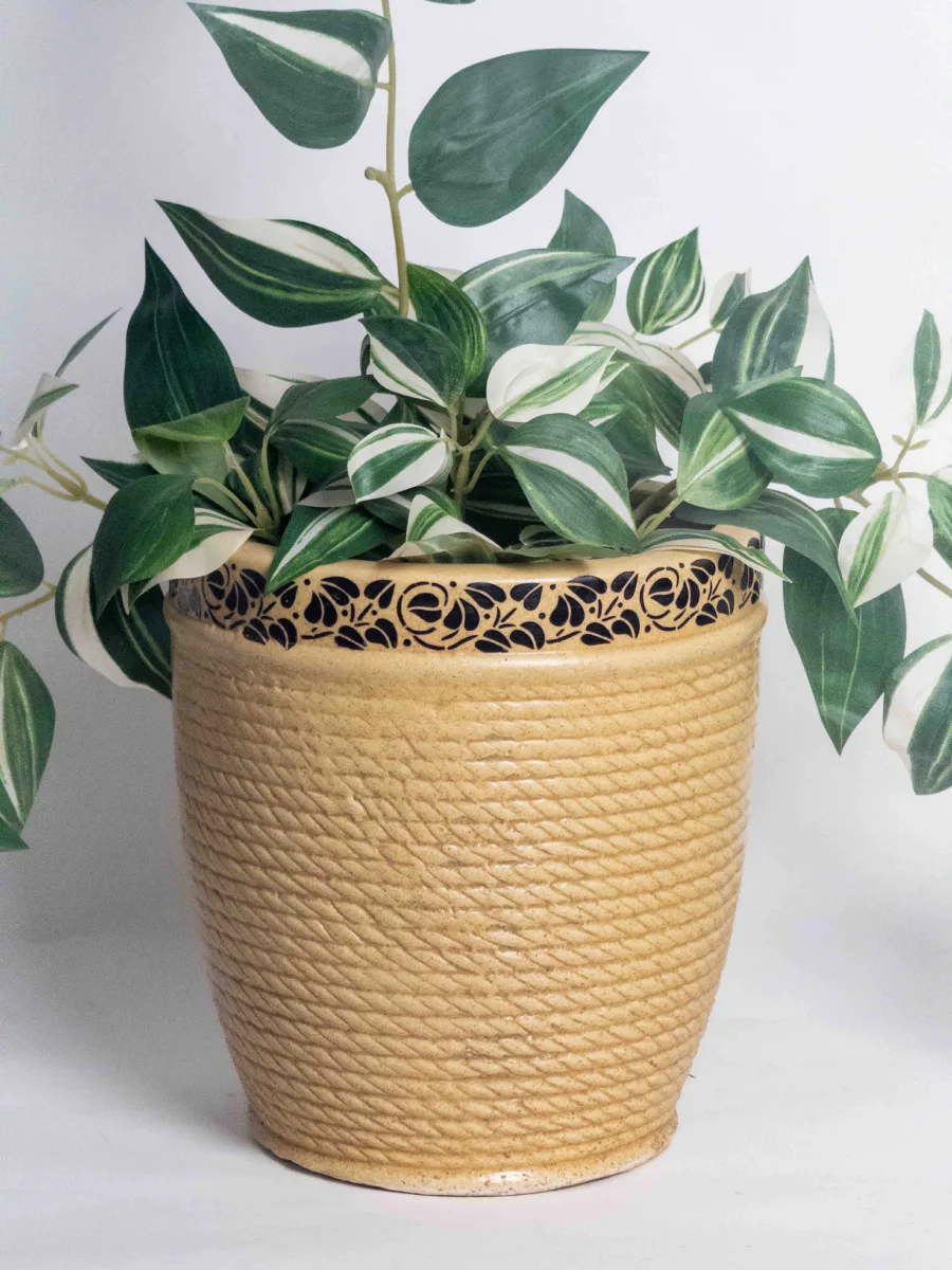 Classic Ceramic Planter — 6" Dia × 4.5" Height — Primary View
