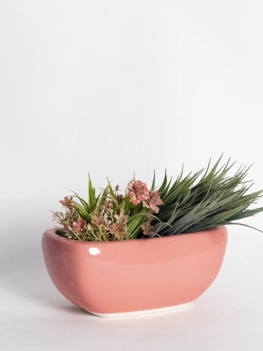 Classic Ceramic Planter — 5" Dia × 3.5" Height — Primary View