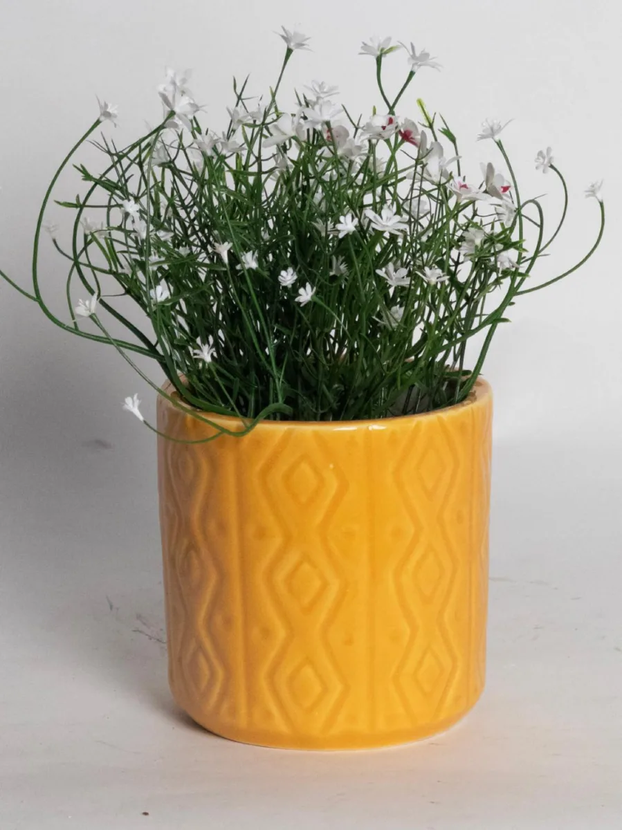Classic Ceramic Planter — 7" Dia × 7" Height — Primary View