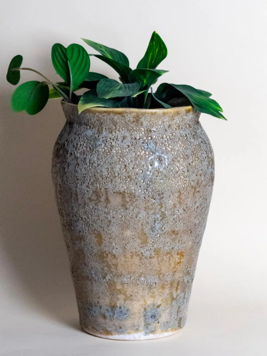 Classic Ceramic Planter — 8" Dia × 3.5" Height — Primary View