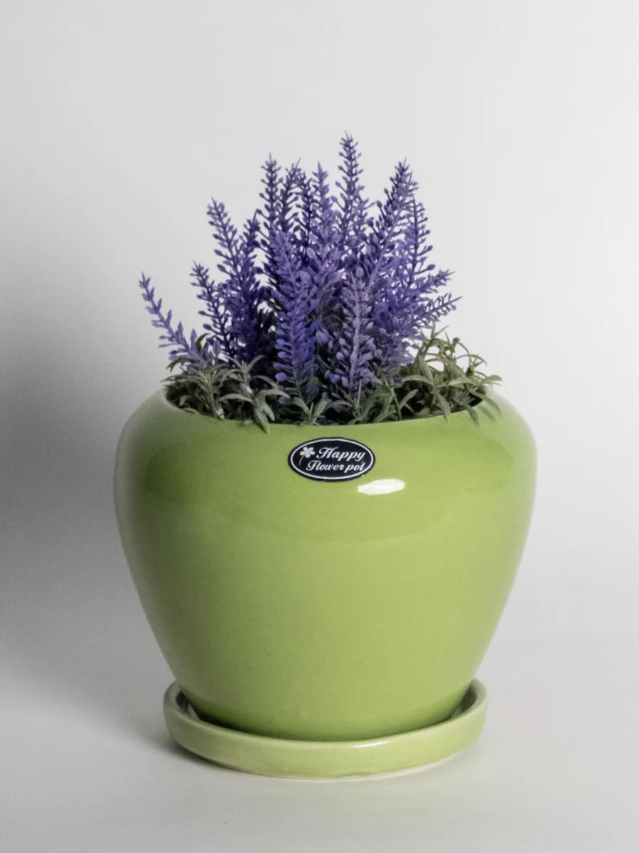 Classic Ceramic Planter — 8" Dia × 7" Height — Primary View