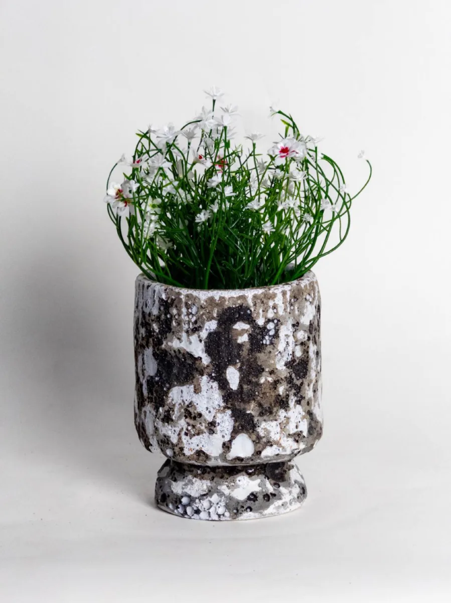 Classic Ceramic Planter — 4" Dia × 4" Height — Primary View