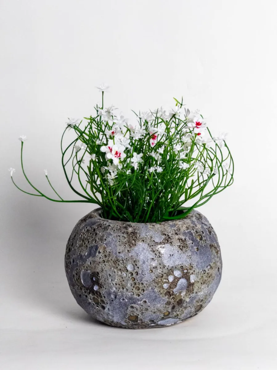Classic Ceramic Planter — 10" Dia × 4.5" Height — Primary View