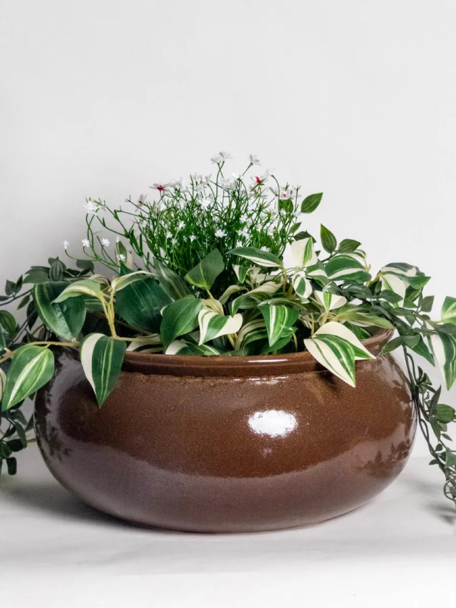 Classic Ceramic Planter — 3" Dia × 3" Height — Primary View